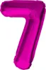 Oblique Unique 1x Folien Luftballon mit Zahl 7 Kinder Produktbild-Vorschau 1