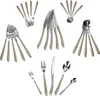 A collection of cutlery sets arranged in a fan-like pattern against a white background. Podgląd zdjęcia produktu