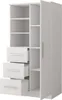Regal Kinderregal Bücherregal 80cm WEIß/WEIß mit Alufarbene Produktbild-Vorschau 3