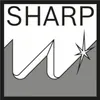 A graphic logo with the word SHARP above a stylized wavy line and a starburst. Voir les images du produit
