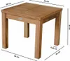 Teak Beistelltisch klein 50x50x45 cm, Massivholz Produktbild-Vorschau 7