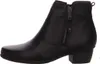 A side view of a black leather ankle boot. Anteprima dell’immagine prodotto