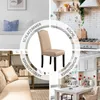A collage of four different room settings (bedroom, kitchen, office, living room) with a central image of a dining chair. Text labels indicate the room types. Produktbild-Vorschau