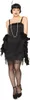 A woman wearing a black flapper dress, pearls, and a feather headband. Produktbild-Vorschau
