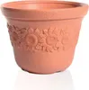 A terracotta pot with a sunflower design. Náhľad obrázku produktu