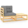 vidaXL 2-tlg. Garten-Lounge-Set mit Kissen Kiefer Produktbild-Vorschau 11