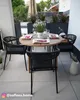 home24 Stapelstuhl - 2er-Set - Stahl / Polyrattan - Schwarz Produktbild-Vorschau 4