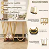 MODFU Eettafel, houten keukentafel, keukentafel met gouden Productafbeelding-voorbeeld 4