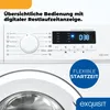 Close-up of a washing machine control panel with a digital display and a blue circular overlay highlighting a feature. Produktbild-Vorschau