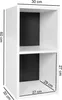 FineBuy Standregal Weiß Schwarz Holz 30x60x30 cm Modern Produktbild-Vorschau 2
