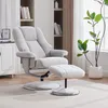 Relaxsessel mit Hocker, drehbarer Chenille-Sessel, 145° Produktbild-Vorschau 2
