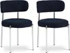 Set aus 2 NOVA Polsterstühlen in nachtblauem Bouclé-Stoff Produktbild-Vorschau 2
