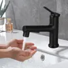Unyqoos® Schwarze Waschtischarmatur mit ausziehbarer Brause Produktbild-Vorschau 3