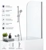 140x80 Duschabtrennung Badewannenaufsatz Faltwand Badewanne Produktbild-Vorschau 13