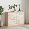Cassettiera ALTA 112x35x73 cm in Legno Massello di Pino Anteprima dell’immagine prodotto 2