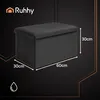 Ruhhy Skládací sedací box 54L - Sametový taburet 60x30x30 Náhled obrázku produktu 2