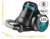 Aspirapolvere senza sacchetto TZS First Austria, 800 W, Anteprima dell’immagine prodotto 2