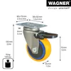 WAGNER Design 3C - Lenkrolle soft mit Bremse - Durchmesser Produktbild-Vorschau 2