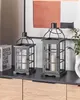 BELIANI Kovový lampáš čierny železný 42 cm stojan na Náhľad obrázku produktu 4