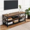 SensaHome Vintage TV skrinka - Priemyselná drevená TV Náhľad obrázku produktu 4