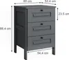 Komoda Vitalispa Ajaton Szary 60 x 88.4 cm, Model 50174 Podgląd zdjęcia produktu 3