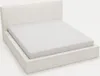 A white bed frame with a white mattress on a white background. Náhled obrázku produktu