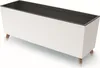 Květinový truhlík s nožičkami bílý 77x30 cm hladká Náhled obrázku produktu 1