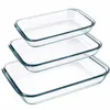 Auflaufform 3er Set Glasbräter Bräter Ofenform Lasagne Form Produktbild-Vorschau 2