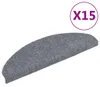 vidaXL Tappetini autoadesivi 15 pezzi 65x21x4 cm Grigio Anteprima dell’immagine prodotto 1
