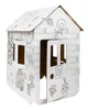 A white cardboard playhouse for children, with black line drawings of various objects and animals. Anteprima dell’immagine prodotto