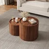 Merax Couchtisch runder mit Schubladen, Wohnzimmertisch mit Produktbild-Vorschau 8