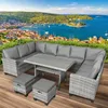 Polyrattan Garten Sitzgruppe FAMILY grau/anthrazit Produktbild-Vorschau 1
