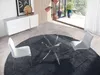 Angel Cerdá table à manger ronde en verre trempé en acier Voir les images du produit 4