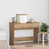 vidaXL Make-up tafel, Artisan eikenhout, 100 x 45 x 76 cm Productafbeelding-voorbeeld 2