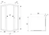 Kerra Olga SQ 90x70 Duschkabine ohne Duschwanne, Produktbild-Vorschau 2