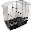 Vogelkäfig Ula Chrom/Schwarz für Wellensittiche Vogelheim Produktbild-Vorschau 1
