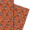 Edles Geschenkpapier mit Fischen unter Wasser auf orange - Produktbild-Vorschau 2