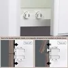 Demonstration of a magnetic door catch on double doors. Produktbild-Vorschau
