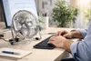 AirArtDeco 6" USB Metall-Schreibtischventilator Chrome – Produktbild-Vorschau 4