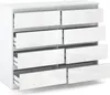 MRBLS_HOME Kommode mit 8 Schubladen 120x33,5x92,5  (Weiß Produktbild-Vorschau 2