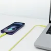 QUALO Nylon USB-C auf USB-C Kabel – 1,5 m, 3 A, Gelb Produktbild-Vorschau 8