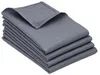 Set di 4 strofinacci in lino al 100%, colore grigio, Anteprima dell’immagine prodotto 1