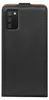 A black flip case for a Samsung Galaxy A02s phone is shown from the back. Produktbild-Vorschau