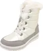 A white and gray winter boot with fur trim. Produktbild-Vorschau