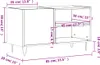 vidaXL Szafka panelowa czarna 85x38x48 cm materiał Podgląd zdjęcia produktu 8