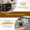 Sideboard 115 cm, 3 Türen, 1 Schublade, ausziehbare Regale, Produktbild-Vorschau 5