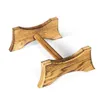 A wooden barrel stand on a white background. Produktbild-Vorschau
