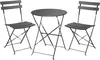 Bistro Set Garnitur 3 tlg. Metall Sitzgruppe Tisch und Produktbild-Vorschau 7