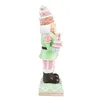 Clayre & Eef Figur Nussknacker 24 cm Grün Rosa Kunststoff Produktbild-Vorschau 4