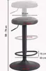 FineBuy Barhocker Wildlederoptik Grau Hocker ohne Lehne 58 Produktbild-Vorschau 3